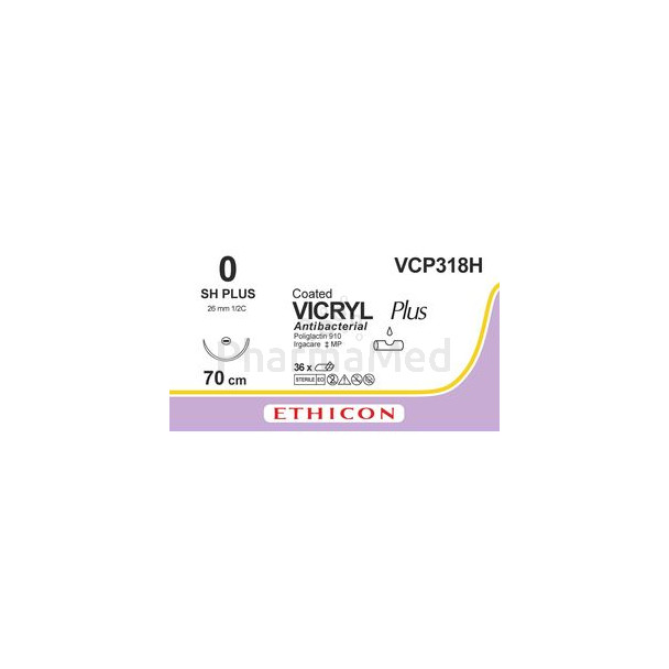 VICRYL PLUS 0 VCP318H SH 90cm M3.5 - 36fils