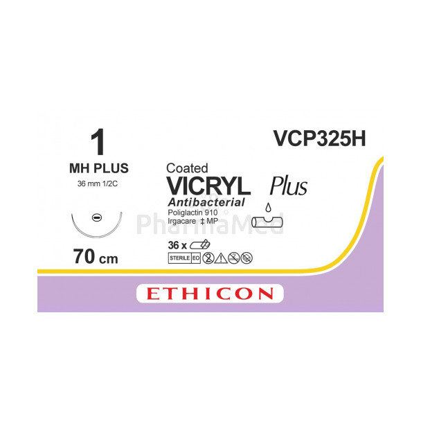 VICRYL PLUS 1 VCP325H MH 70cm - 36fils