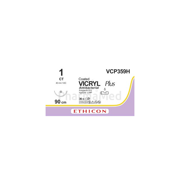 VICRYL PLUS 1 VCP359H CT 90cm Violet - 36draden