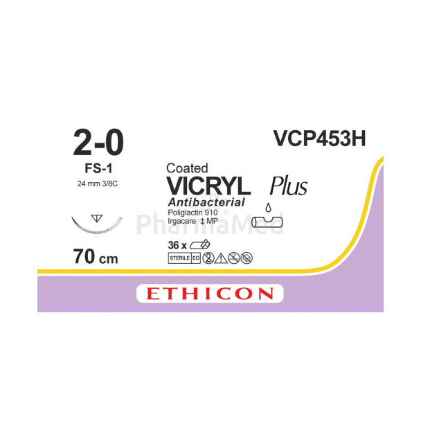 VICRYL PLUS 2/0 VCP453H FS-1 70cm - 36fils