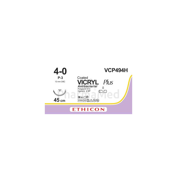 VICRYL PLUS USP4/0 VCP494H P-3 45cm - 36fils