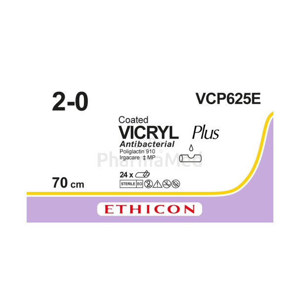 VICRYL PLUS 2/0 VCP625E 70cm - 24draden