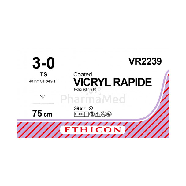 VICRYL RAPID 3/0 VR2239 TS 75cm - 36draden