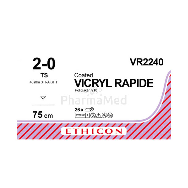 VICRYL RAPID 2/0 VR2240 TS 75cm - 36draden