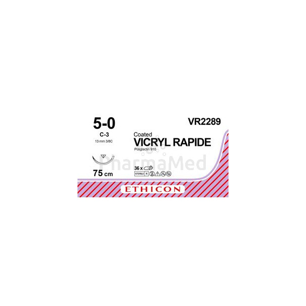 VICRYL RAPID 5/0 VR2289 13mm 75cm C-3 - 36fils