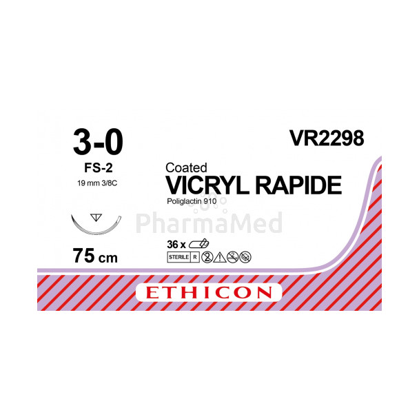 VICRYL RAPID 3/0 VR2298 FS-2 75cm - 36fils