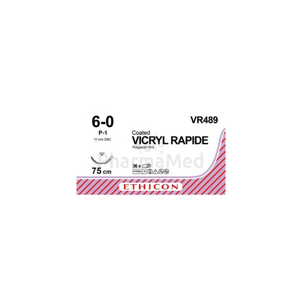 VICRYL RAPID USP6/0 Und P-1 Prime 75cm - 36draden