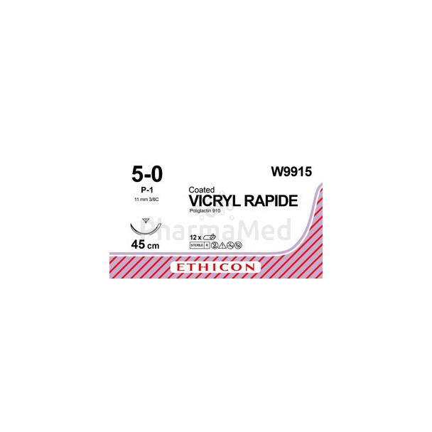 VICRYL RAPID 5/0 W9915 45cm P-1 Prime - 12draden