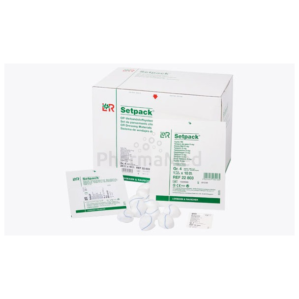 Tampons de gaze stériles RX taille 6 18x10pc