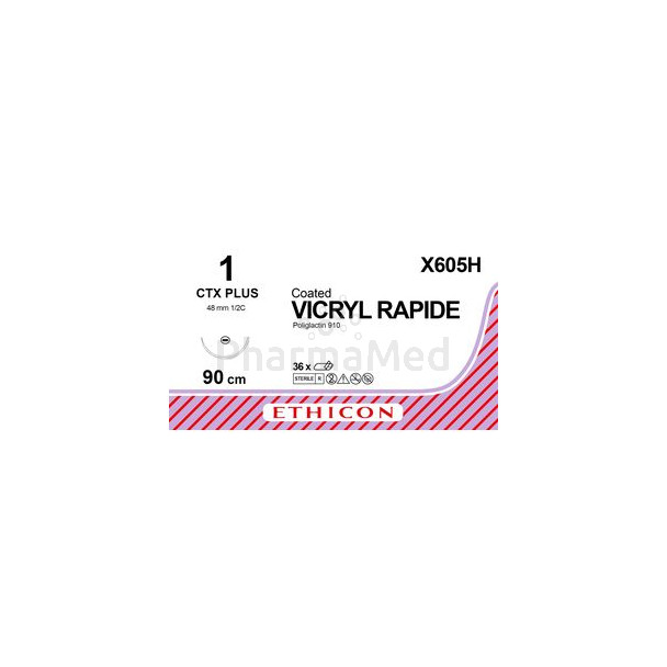 VICRYL RAPID 1 X605H CTX 90cm - 36draden