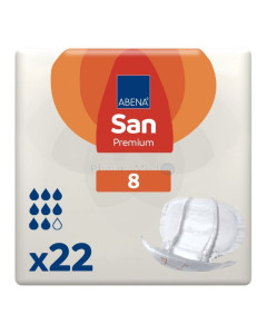 ABENA SAN 8 Premium Anatomische inlegger - 2500ml/8D - 22st