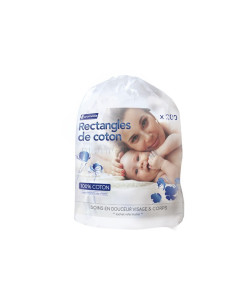 Carrés de coton 8 x 10cm - 200pc