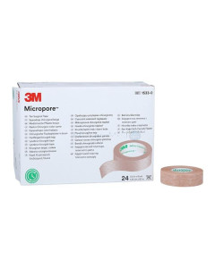 MICROPORE huidkleurig - 9,14 m×1,25cm - 24rls