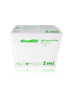 Seringues ZARYS dicoNEX 2ml sans latex /100pc