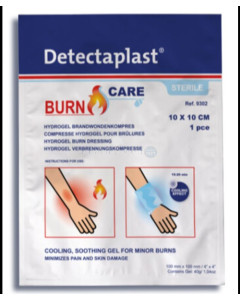 Compresse hydrogel pour brûlures DETECTAPLAST 10x10cm - 1pc