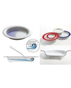 Assiette asymétrique ORNAMIN 27cm - blanc