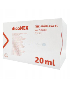 Seringues ZARYS dicoNEX 20ml sans latex - 50pc