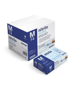 Gant Nitrile bleu non poudré 30cm - M - 100pc
