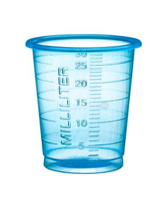 Medicatiecup 30ml hoog/smal - Blauw - 60x80st