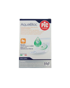 AQUABLOC Pansements transparents post-op ST antibactériens - 5x7cm - 5pc