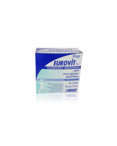Compresses absorbantes plastifiées stériles - EUROVIT - 10pc