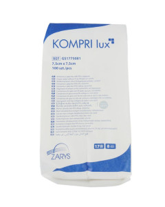 Compresses gaze Non Stériles ZARYS - 7,5x7,5cm - 100pc
