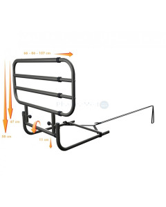 Barrière de lit réglable rabattable - 1pc