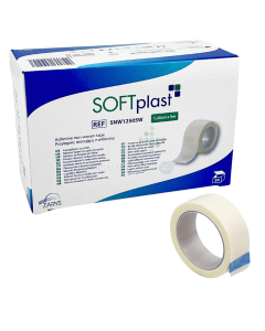 SOFTplast non-woven tape, wit ZARYS 1,25cmx9,14m - 24rollen