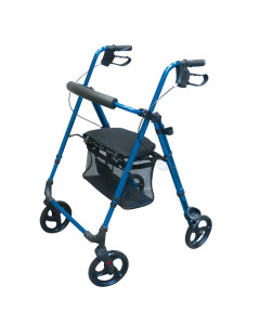 Rollator Neo Fashion 4 roues - Bleu électrique