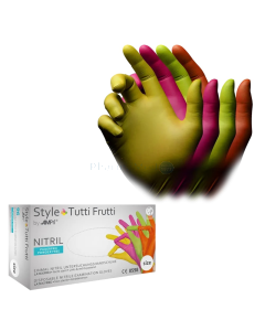 Veelkleurige nitrilhandschoenen Tutti-Frutti - 96st - Médium