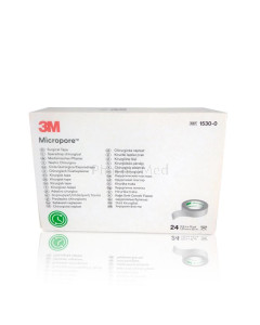 MICROPORE sparadraps microporeux - 9,14mx1,25cm - 24 rouleaux