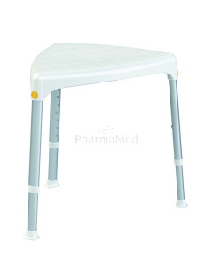 Tabouret de douche – triangulaire - hauteur réglable - 1pc