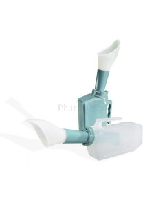 Urinal anti-écoulement féminin vert - 1pc