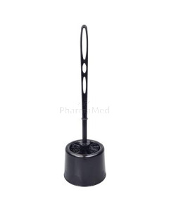 Brosse toilette avec support noir - 1pc