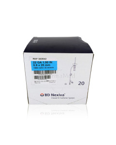 BD Cath. fermé double port 1,3x32mm - 22G (0,9x25mm) - 20pc