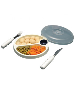 Assiette Thermo avec couvercle 22cm .. (1pce)