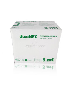 Seringues ZARYS dicoNEX luer lock - 3ml - 100pc