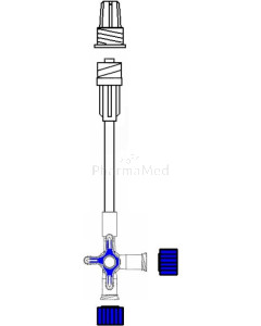 Verlengstuk 85 cm + 3 way kraan ........(1st)