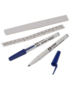 DEVON marqueur chirurgical 151-R fin+ règle avec capuchon