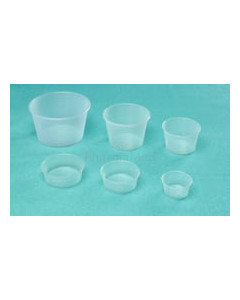 Cupules stéril. grad. PVC 120ml MEDISET/240pc