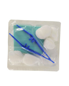 Set à pansement MEDISET COMPACT - E/B - 5 tampons / 1 pince / 1 champ