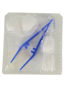 Set à pansement MEDISET COMPACT - F/B - 5 tampons / 1 pince