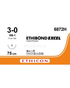ETHIBOND EXCEL 3/0 6872H RB-1 75cm - 36draden