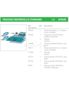 Trousse universelle Molnlycke - Standard - 8 pc