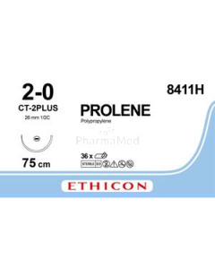 PROLENE 2/0 8411H CT-2 75cm Bleu - 36fils