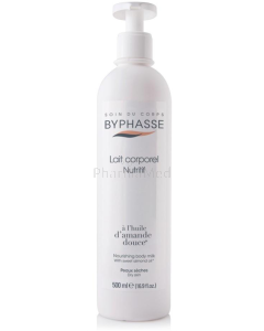 BYPHASSE Lait corporel amande douce + pompe 500ml