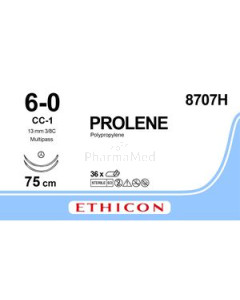 PROLENE 6/0 8707H CC-1 75cm Bleu - 36fils