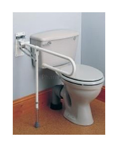 Barre d'appui 74cm + fix. murale + support