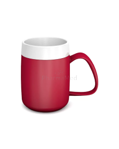 Isothermische beker - met 1 oor Ornamin rood 200ml - 1st