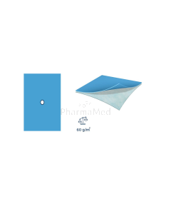 Champs opératoires 2 couches 45x45cm avec fenêtre de 6cm - 100pcs